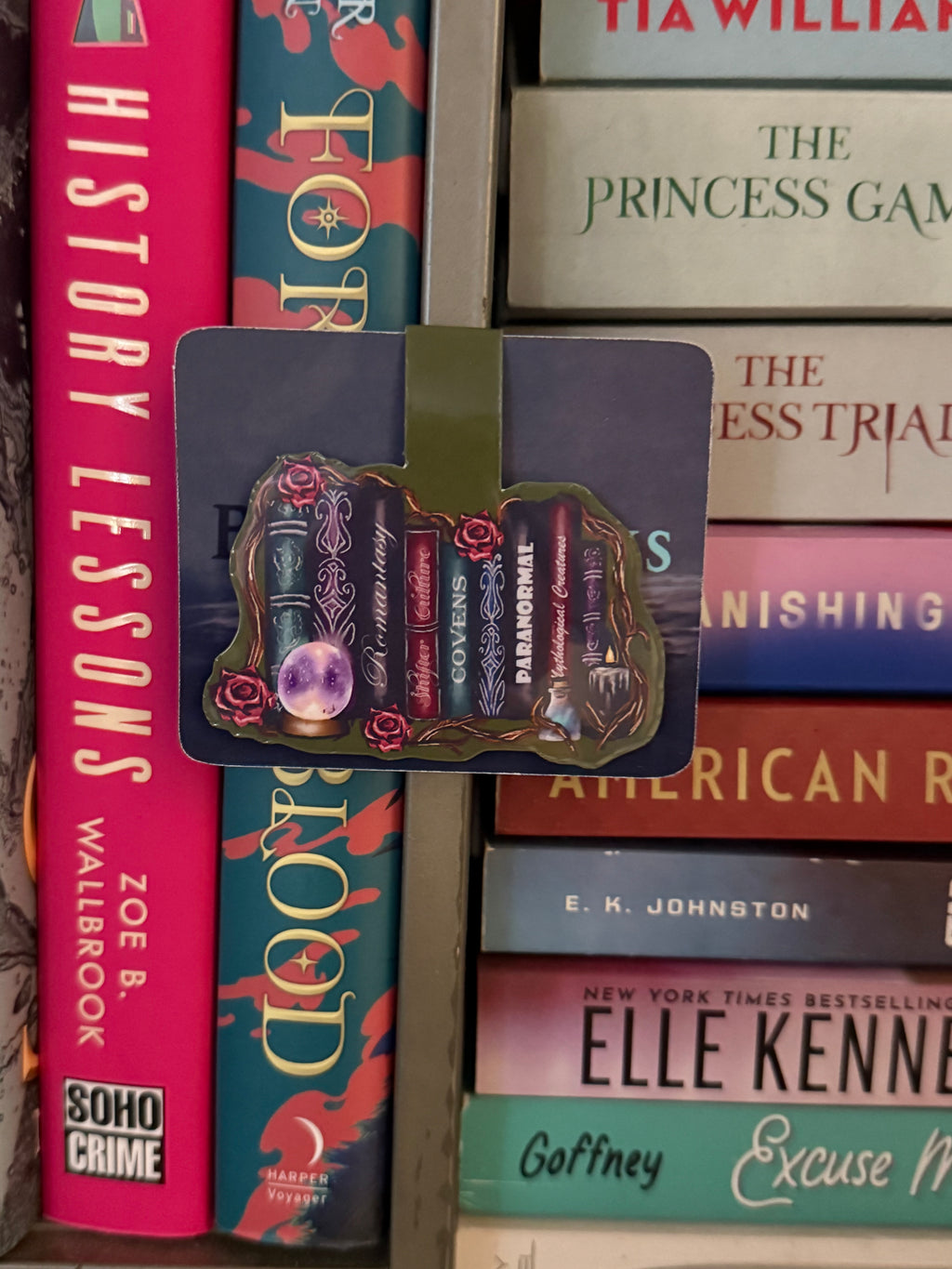 “Fantasy Book Stacks” Magnetic Bookmark