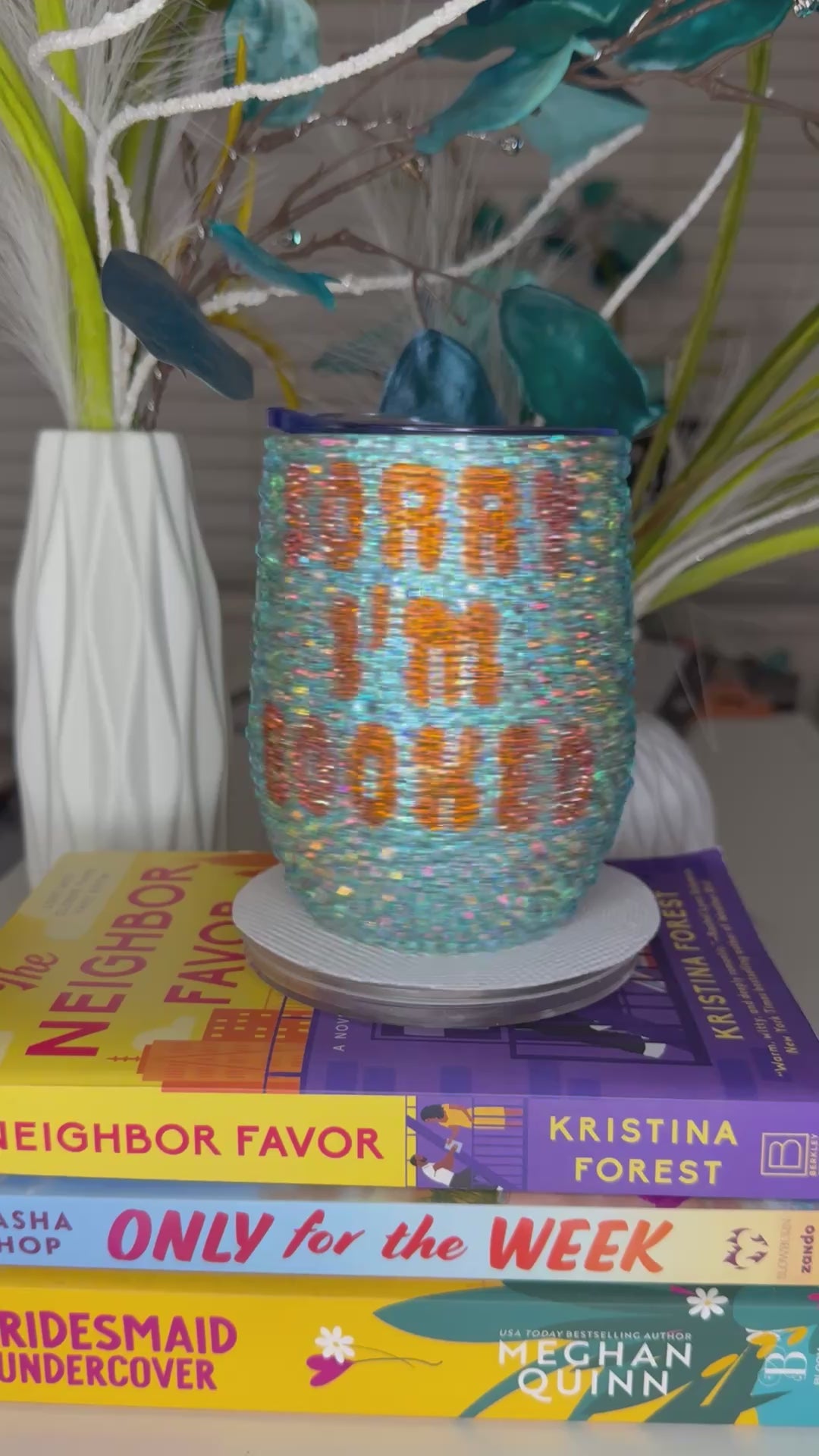 “Sorry I’m Booked” Rhinestone Wine Tumbler